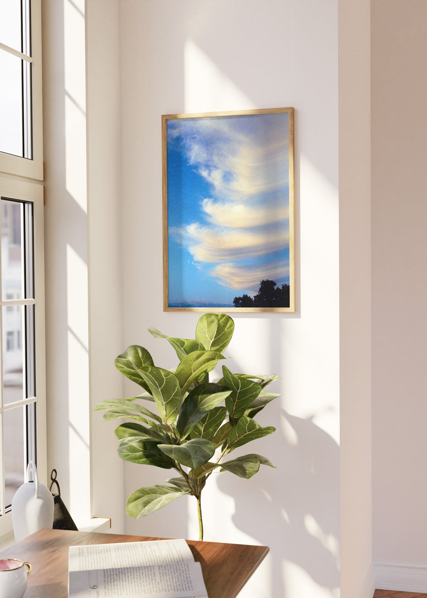 Gerahmter Kunstdruck "Wolken"