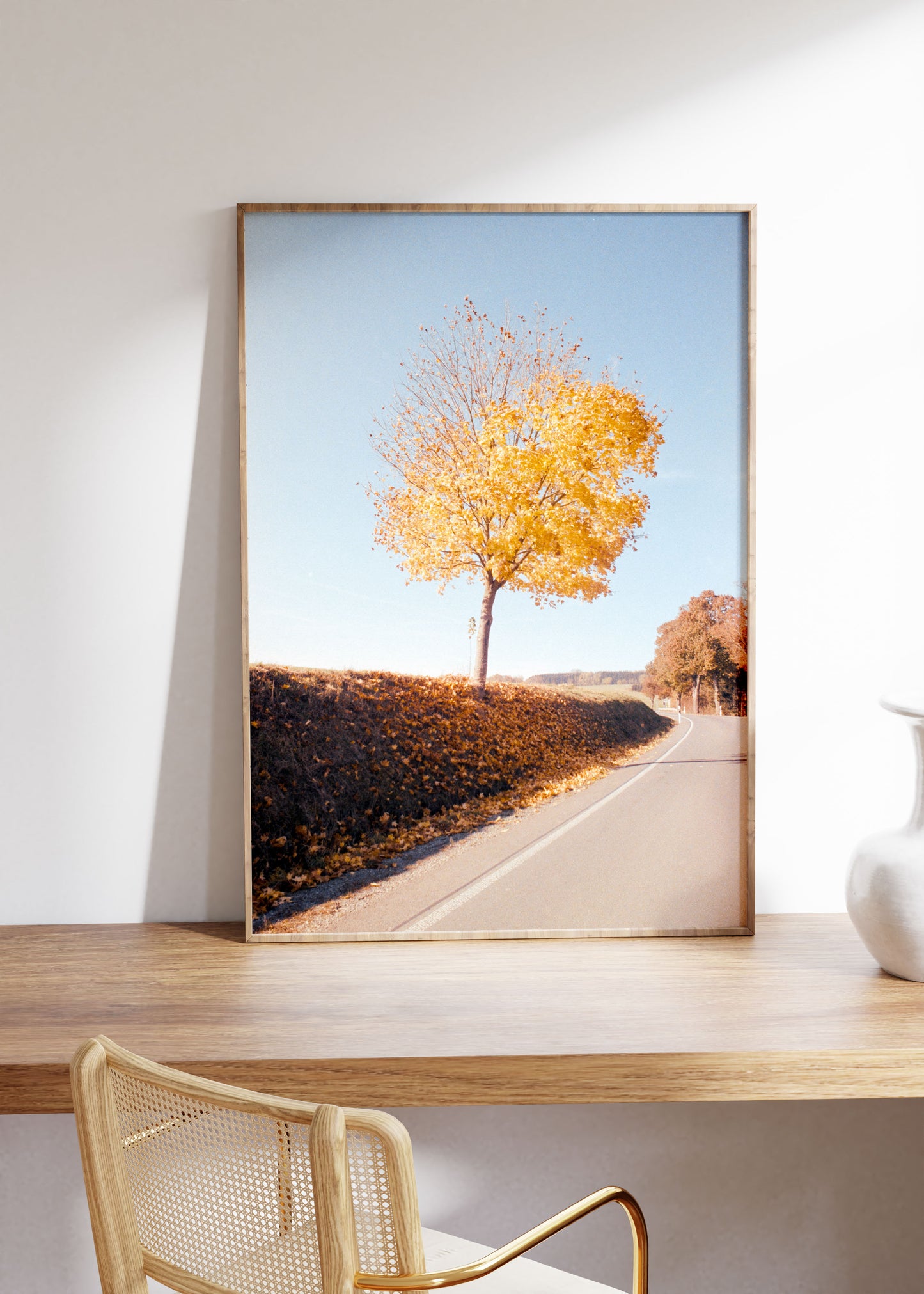 Gerahmter Kunstdruck "Herbstbaum"