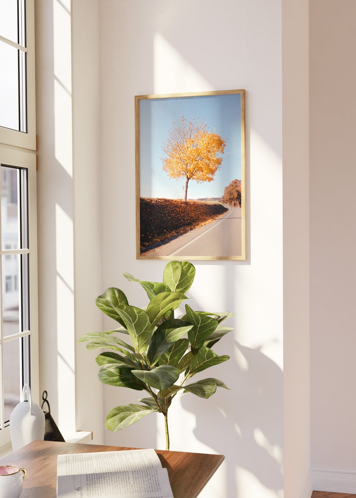 Gerahmter Kunstdruck "Herbstbaum"