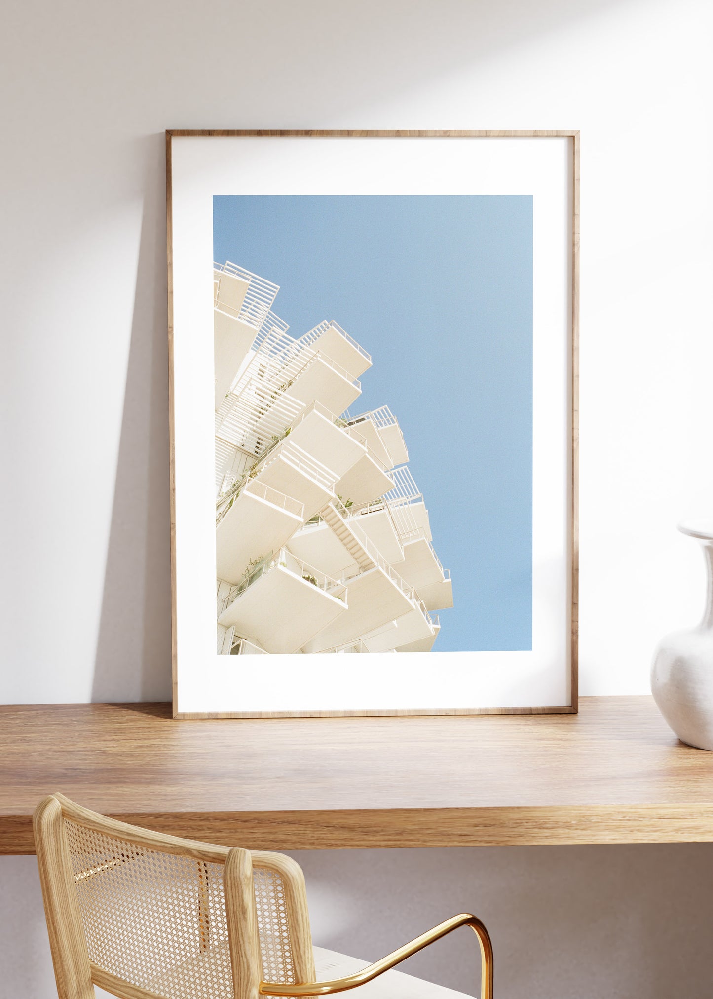Gerahmter Kunstdruck "Weißer Baum"