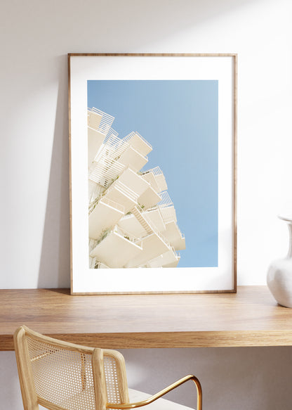 Gerahmter Kunstdruck "Weißer Baum"
