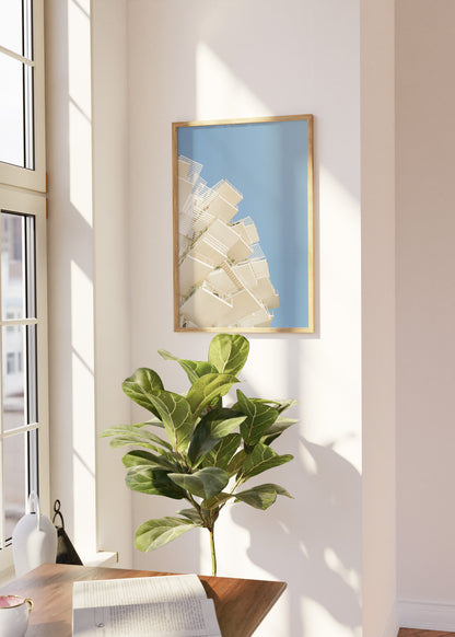 Gerahmter Kunstdruck "Weißer Baum"