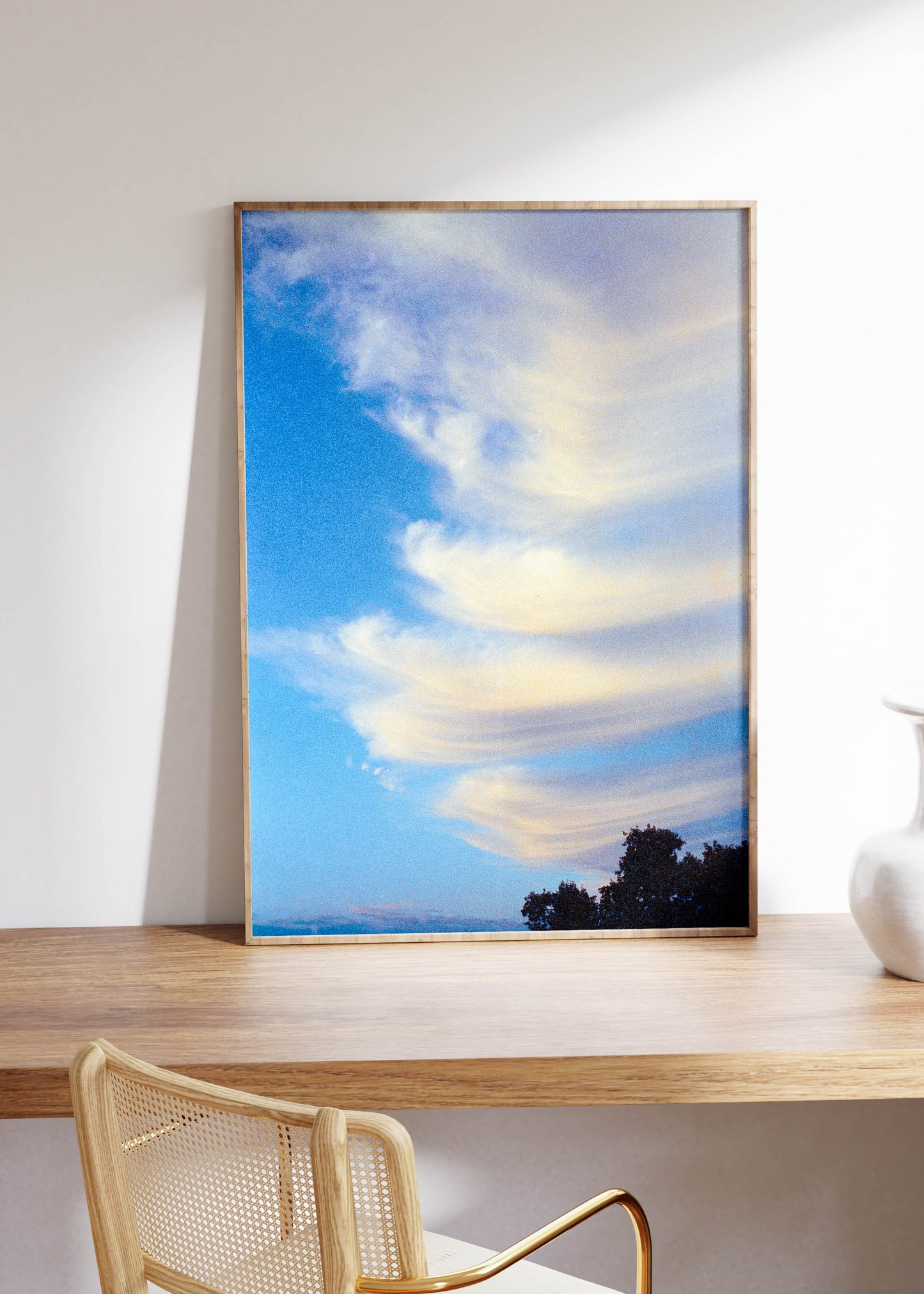 Gerahmter Kunstdruck "Wolken"