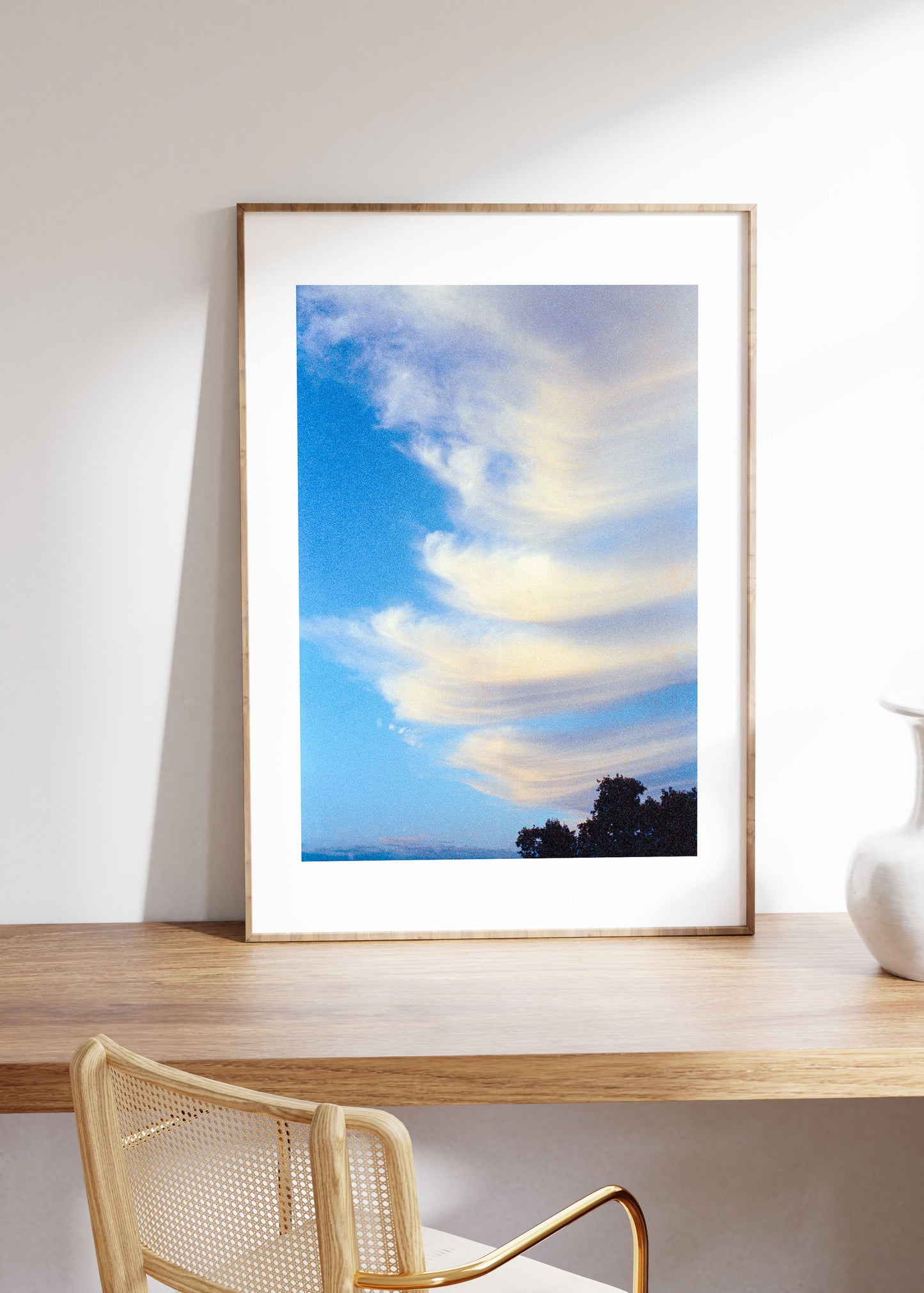 Gerahmter Kunstdruck "Wolken"