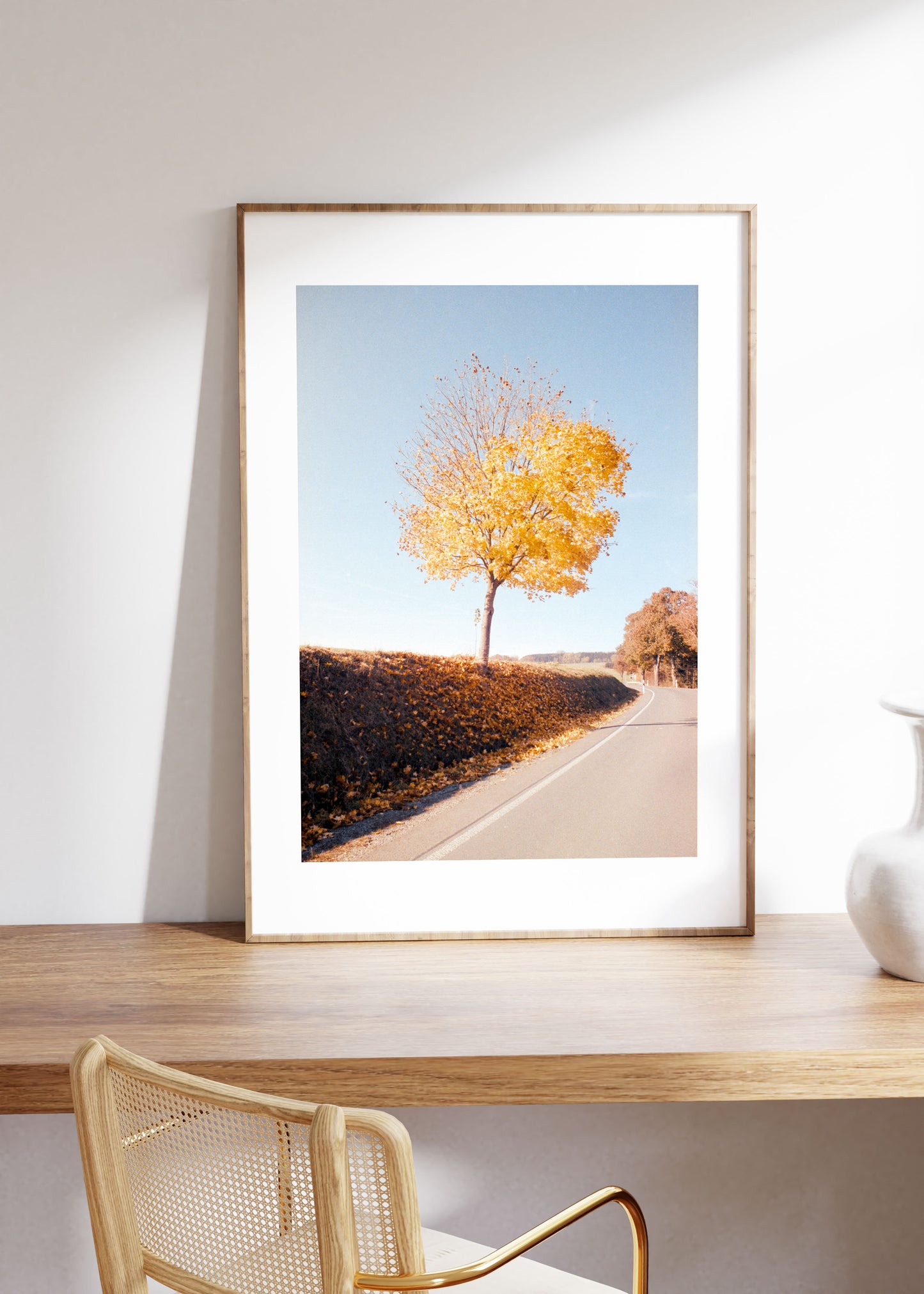 Gerahmter Kunstdruck "Herbstbaum"