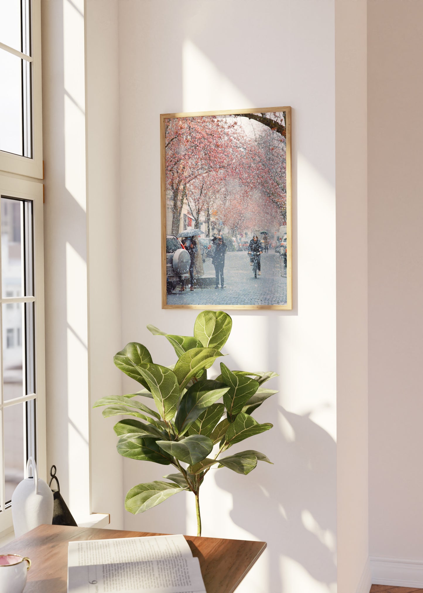 Gerahmter Kunstdruck "Kirschblüte Bonn 2"