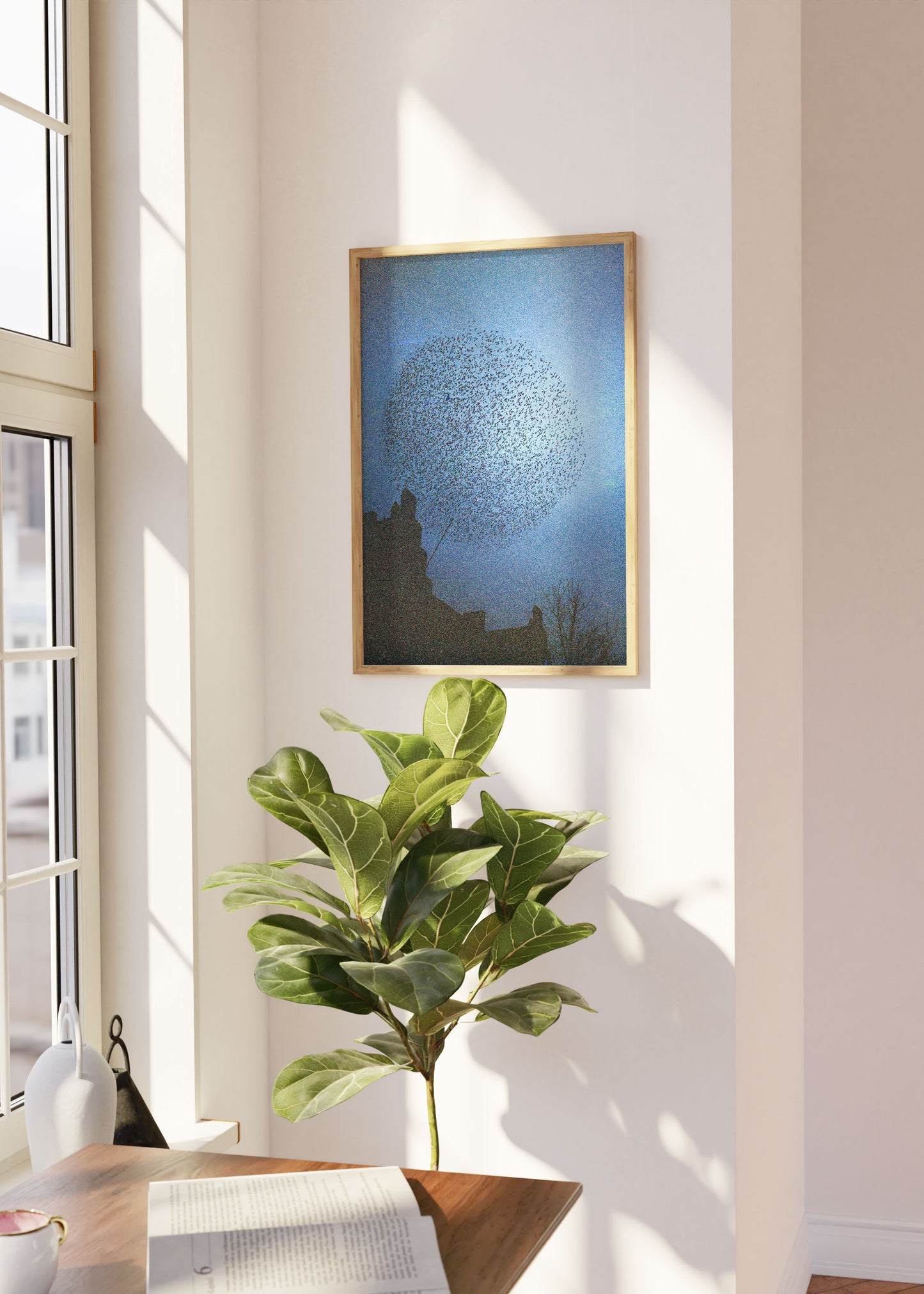 Gerahmter Kunstdruck "Murmuration"