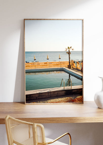Gerahmter Kunstdruck "Pool"