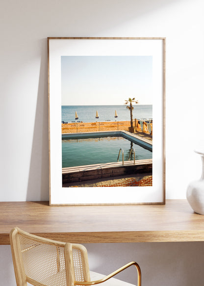 Gerahmter Kunstdruck "Pool"