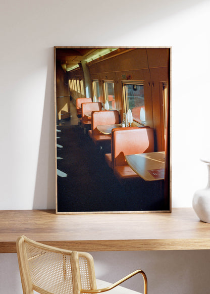 Gerahmter Kunstdruck "Speisewagen"