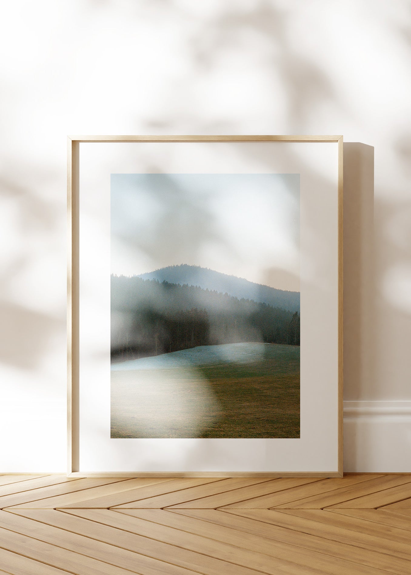 Gerahmter Kunstdruck "Wald, Linien"