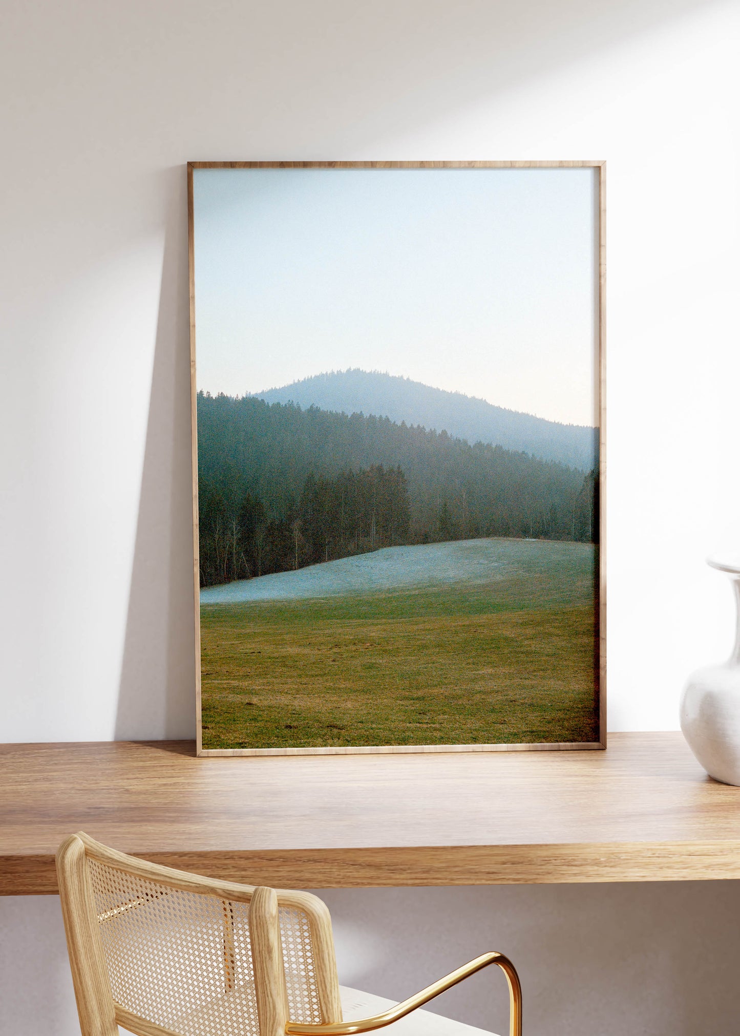 Gerahmter Kunstdruck "Wald, Linien"