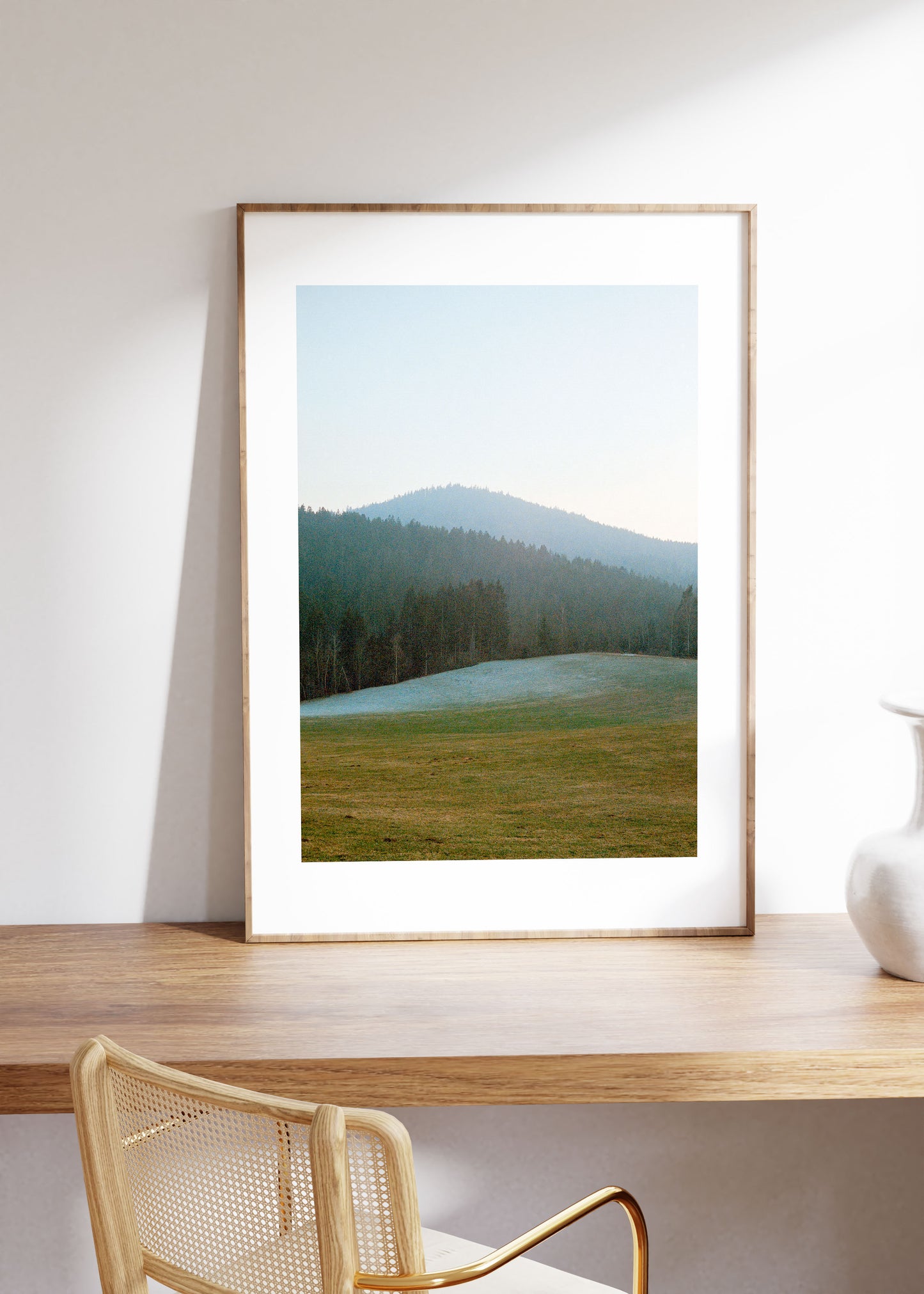 Gerahmter Kunstdruck "Wald, Linien"